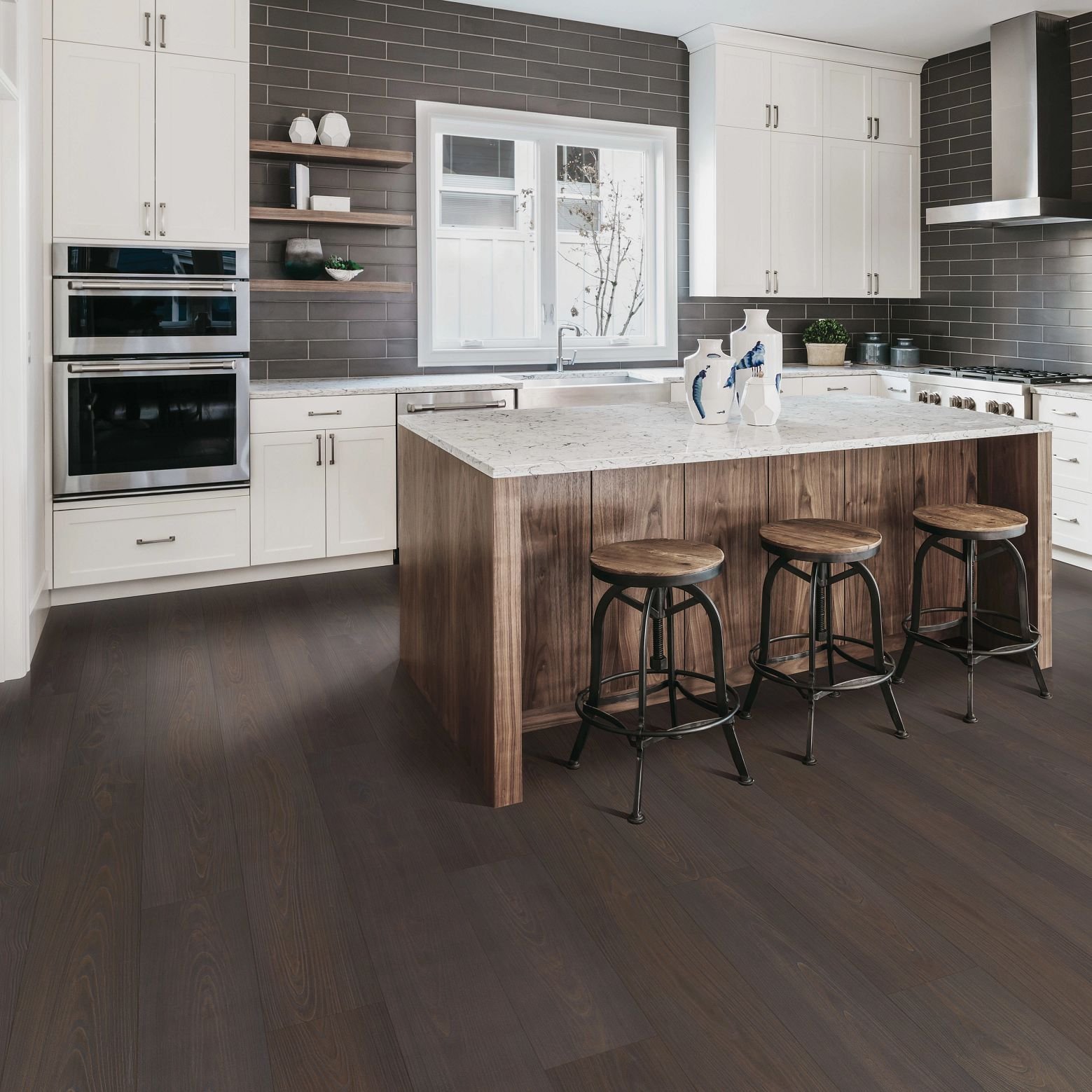Kitchen with hardwood flooring from Carpet Villa in Grand Rapids, MI